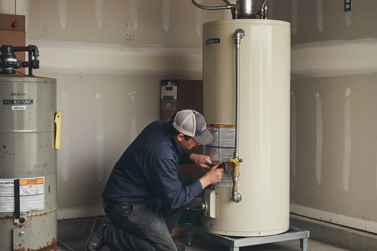 Water heater and shutoff valve replacement in Dorena